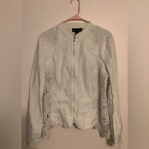 Like new INC jacket Womens size XL with laces accents